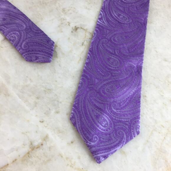 HUGO BOSS "BOSS" PAISLEY SILK TIE - Picture 13 of 15